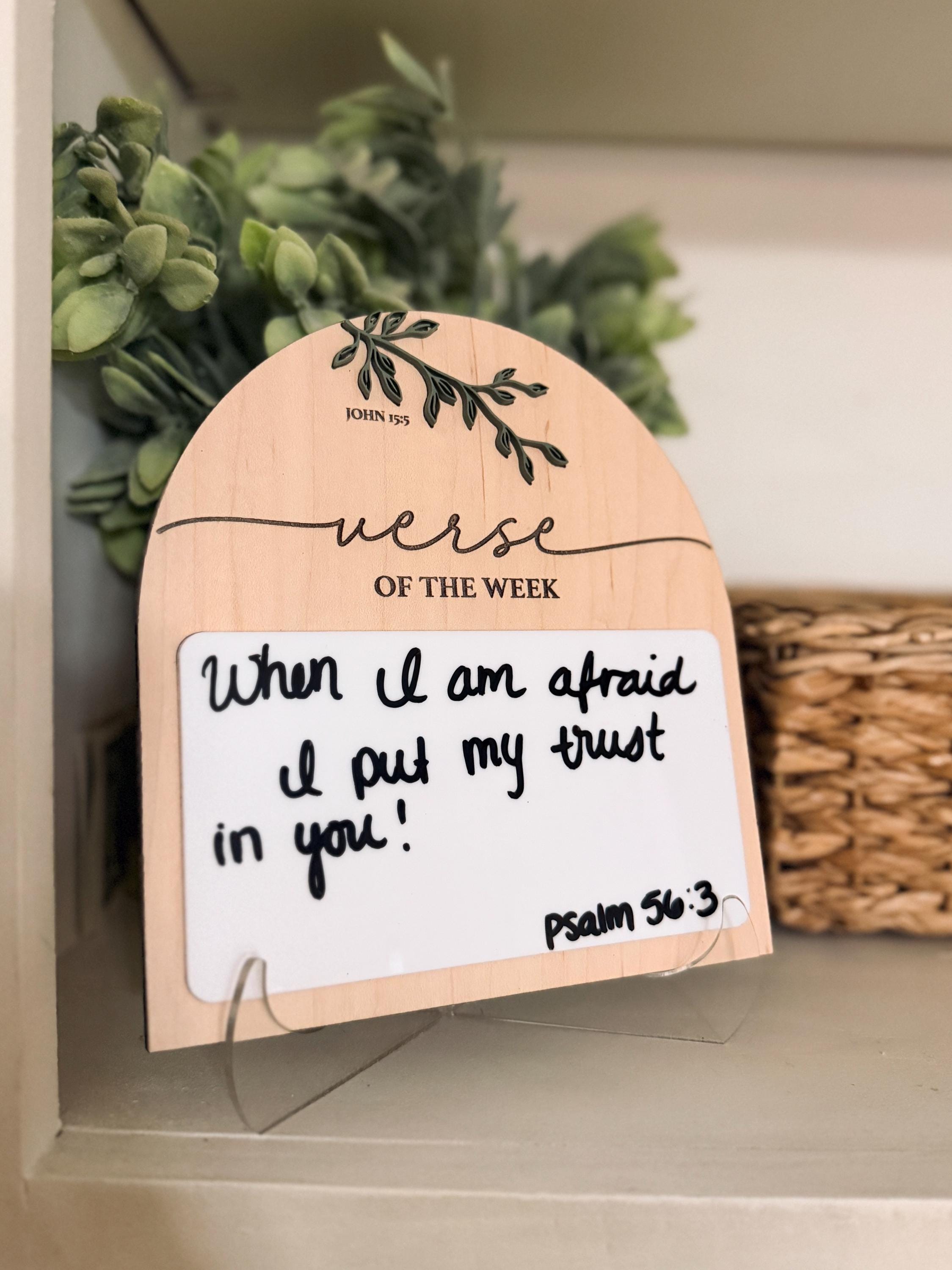 Scripture Whiteboard Verse of the Week Sign, Christian Scripture Display, Bible Verse Board ...