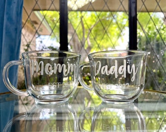 Personalized/Custom Etched Glass Mug