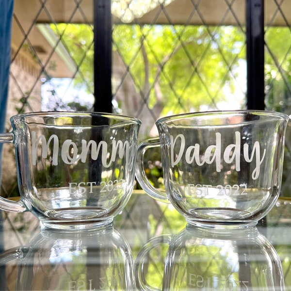 Personalized/Custom Etched Glass Mug