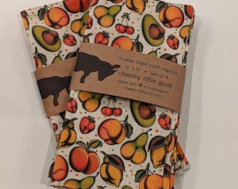 Cloth napkins: cheeky peaches