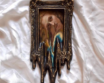 Made to Order | Hugues Merle Mary Magdalene in the Cave |  contemporaryart | handmade liquid frame | Dark