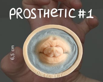 Realistic Silicone Lip Prosthetic |  Silicone Mouth | SFX Fake Mouth for Horror Makeup, Cosplay