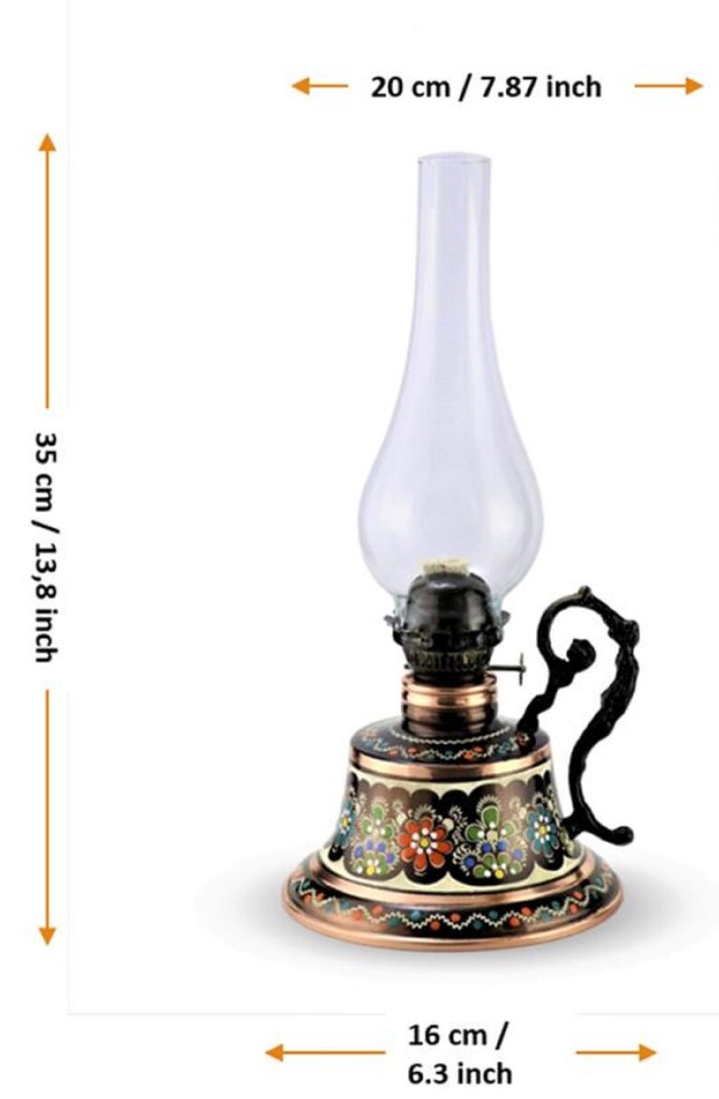 Copper Oil Lamp I Oil Lamp I Decorative Oil Lamp, Copper Oil Lantern I ...
