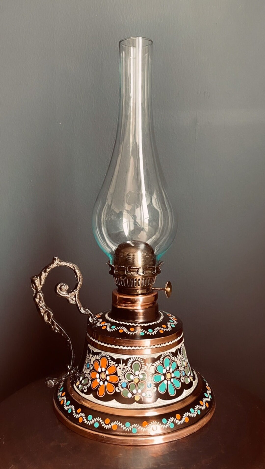 Copper Oil Lamp I Oil Lamp I Decorative Oil Lamp, Copper Oil Lantern I ...