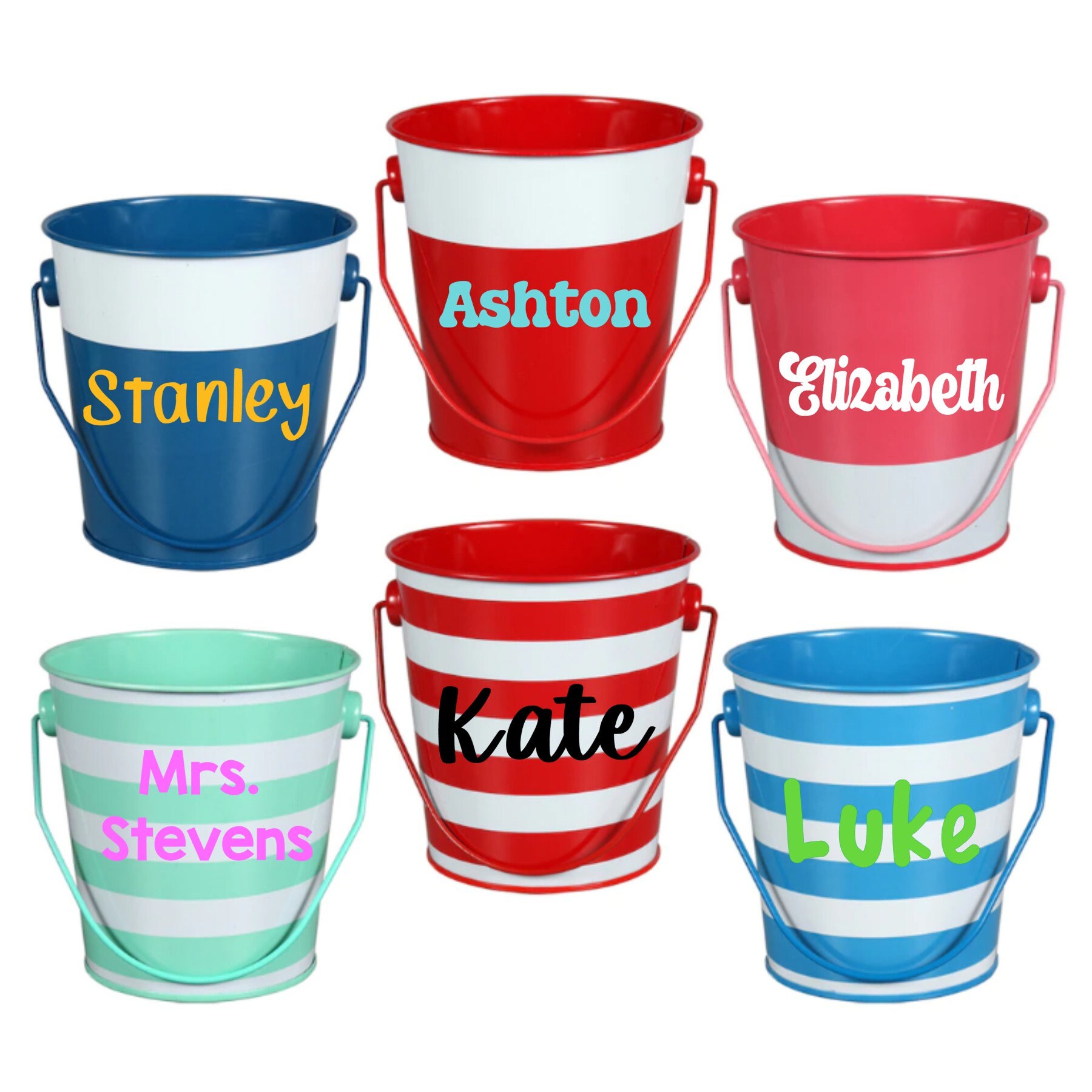 Name Bucket Decorative Bucket Etsy