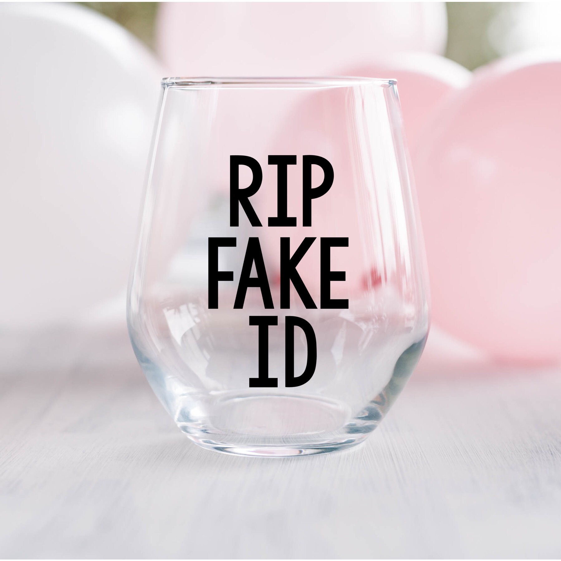 Pink Glass Came With Fake Id