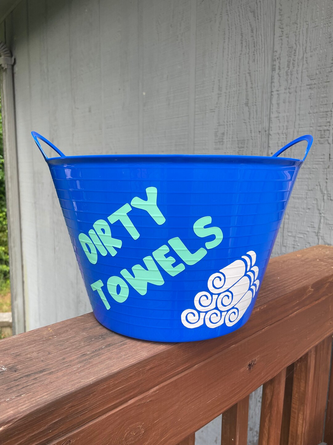 Pool Towels Bucket Towel Storage Pool Storage Bucket Etsy