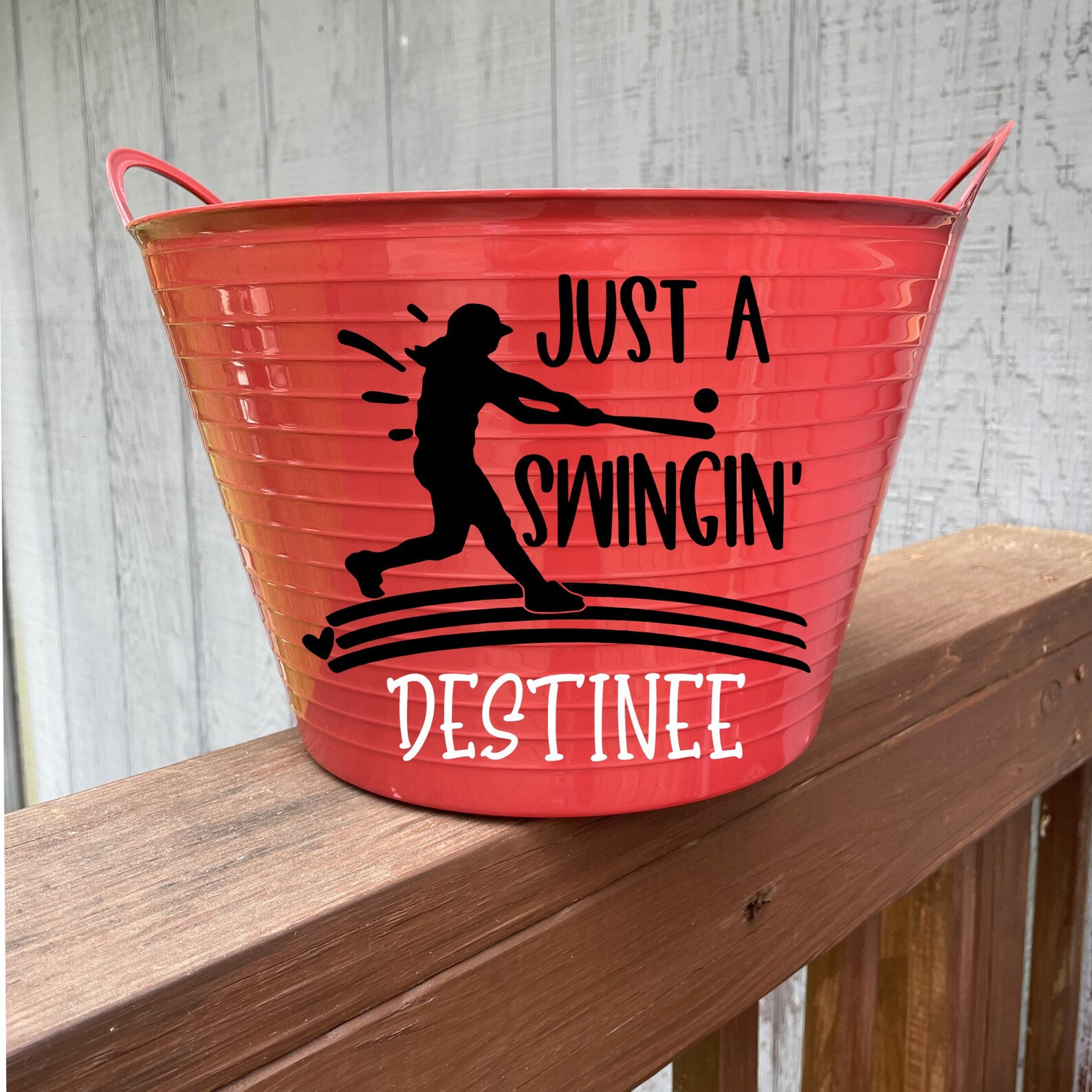 Softball Team Dugout Buckets Team Buckets Softball Etsy
