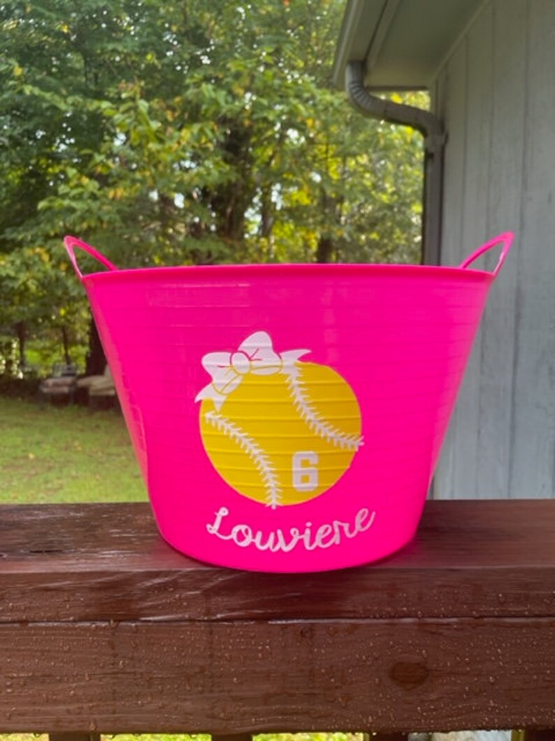 Softball Team Dugout Buckets Team Buckets Softball Etsy