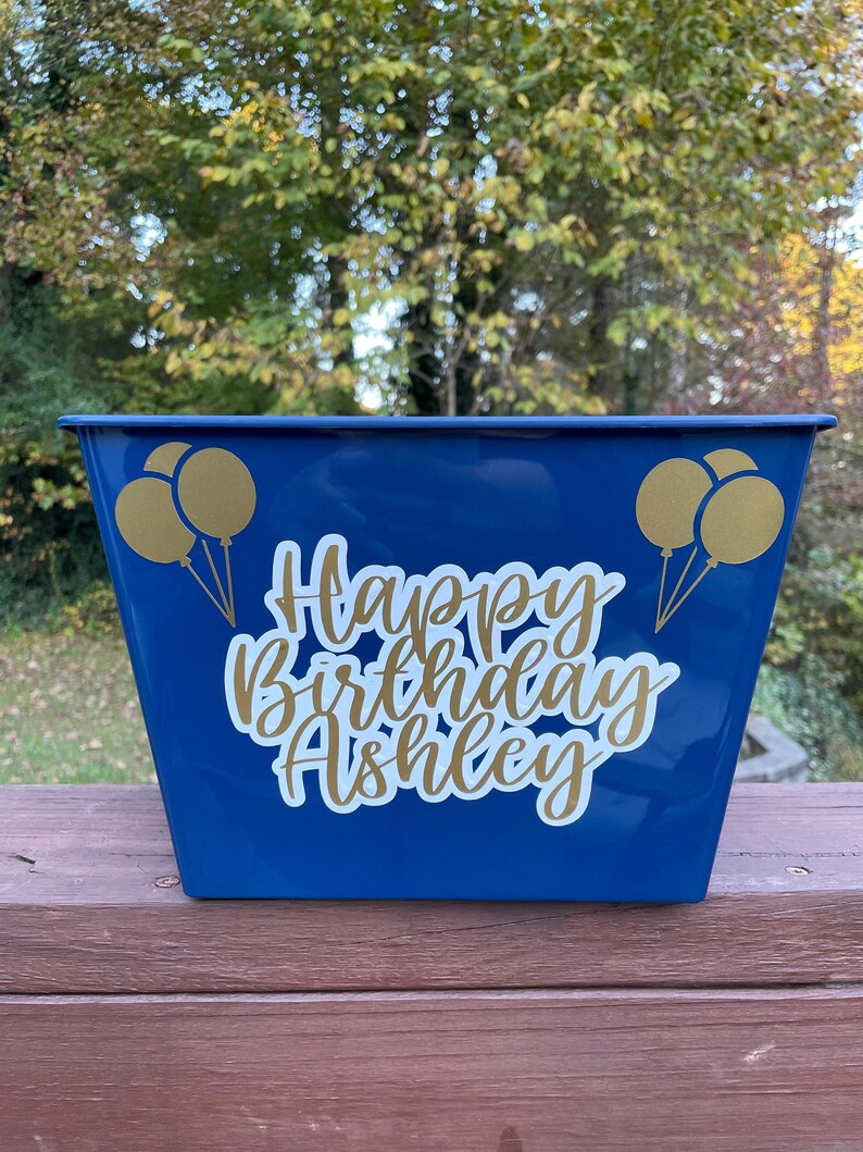Happy Birthday Bucket Birthday Gift Basket Gift Basket Etsy