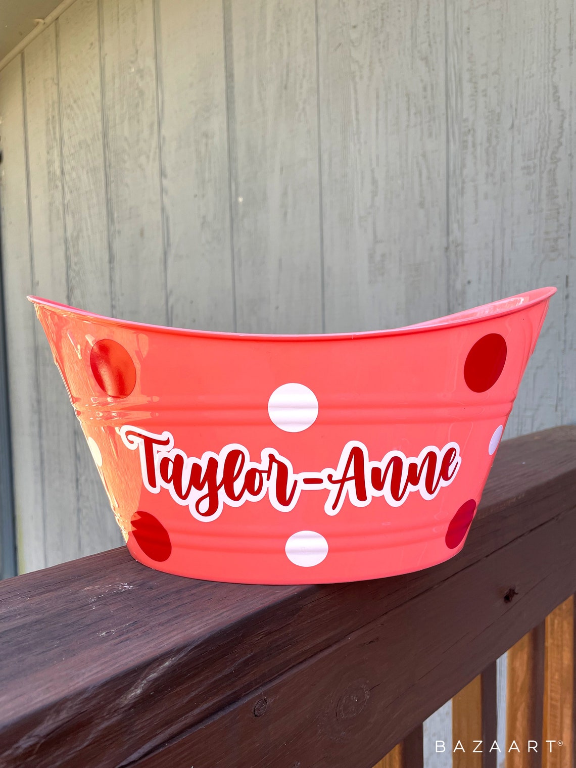 Customized Name Bucket With Handles Personalized Bucket Name Etsy