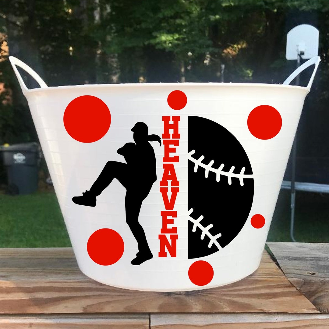 Softball Team Dugout Buckets Team Buckets Softball Etsy