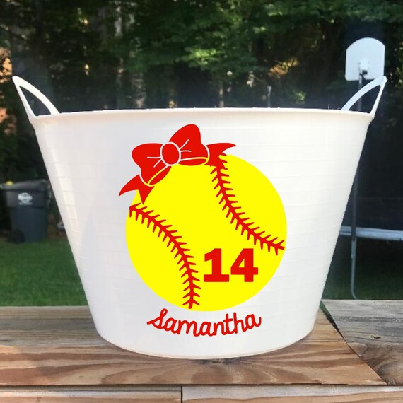 Softball Team Dugout Buckets Team Buckets Softball Etsy
