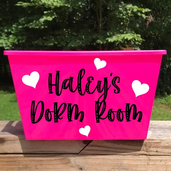Name Bucket With Handles Dorm Room Buckets Dorm Room Gifts Etsy