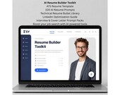 AI Resume Builder Toolkit | ATS Resume Template | 100 Resume Prompts | LinkedIn Optimization Guide | Technical Resume Bullet Library