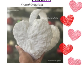 Crochet Heart Earmuffs Pattern