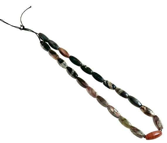 Carnelian Stone Faceted Rectangular Beaded Strand… - image 6