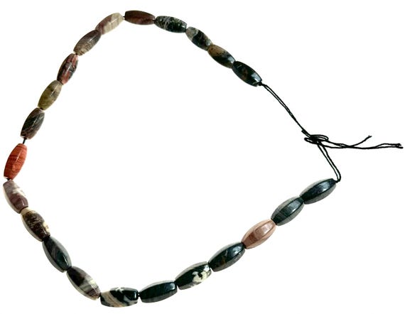 Carnelian Stone Faceted Rectangular Beaded Strand… - image 7