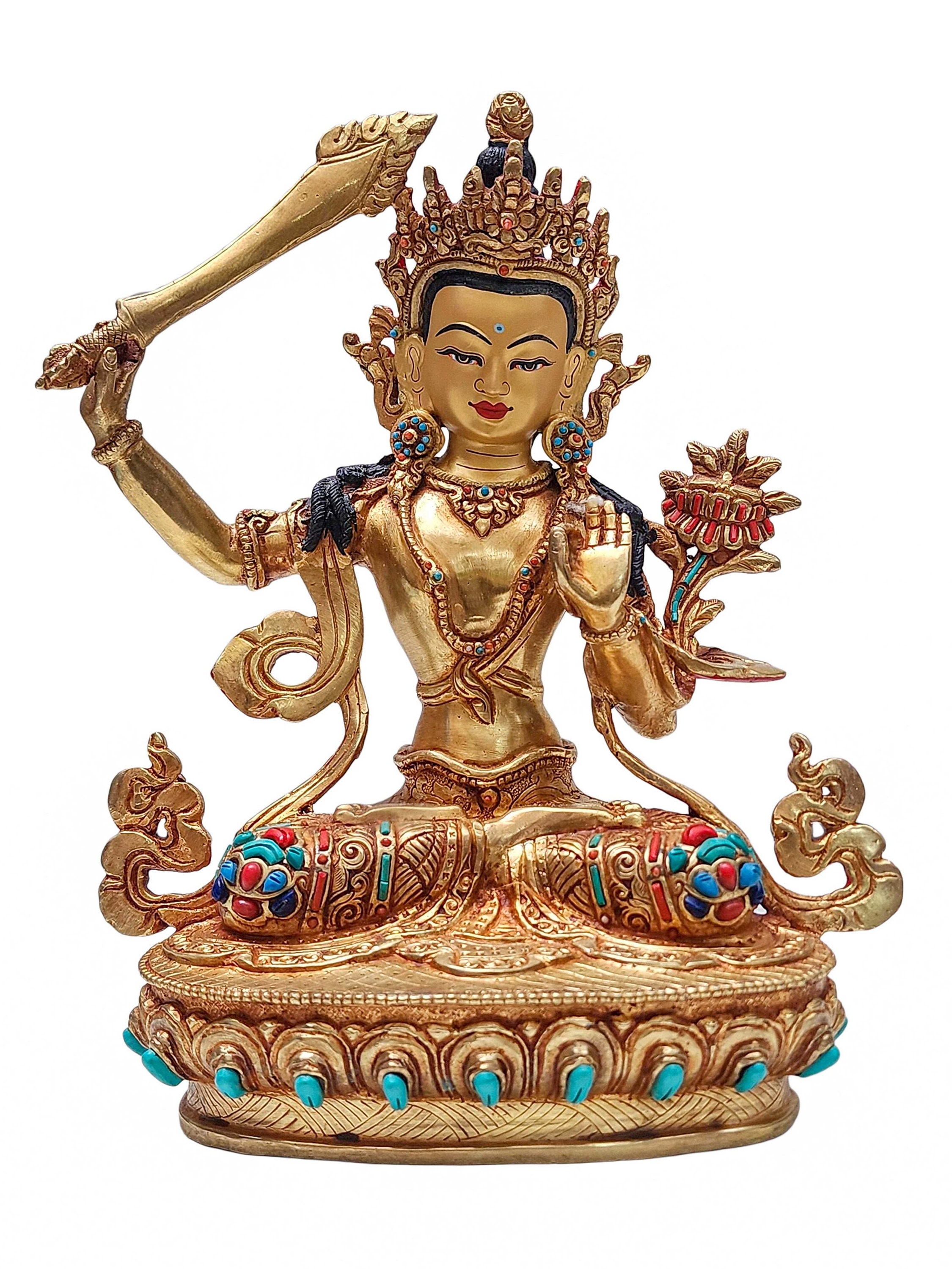 精緻な金属製仏像、金色の装飾、仏教文化の象徴。 第16回―