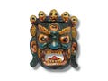 SMALL SIZE 15 x 13 cm, Wooden Wall Hanging Mahakala Mask, Handcarved & Handpainted with Thangka Colors,Many Colors Available,Handmade in Nepal product logo