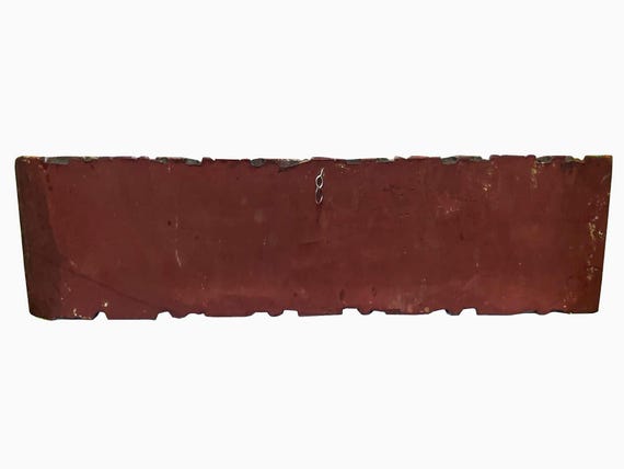 11 x 68 cm、チベット木製壁掛け、チベットマントラオムマニパドメフム