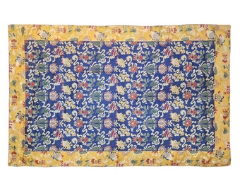145 x 95 cm, Tibetan Table Clothes for Buddhist Altars/Meditation Tables, Handloomed with Tibetan Symbols, Handmade in Nepal