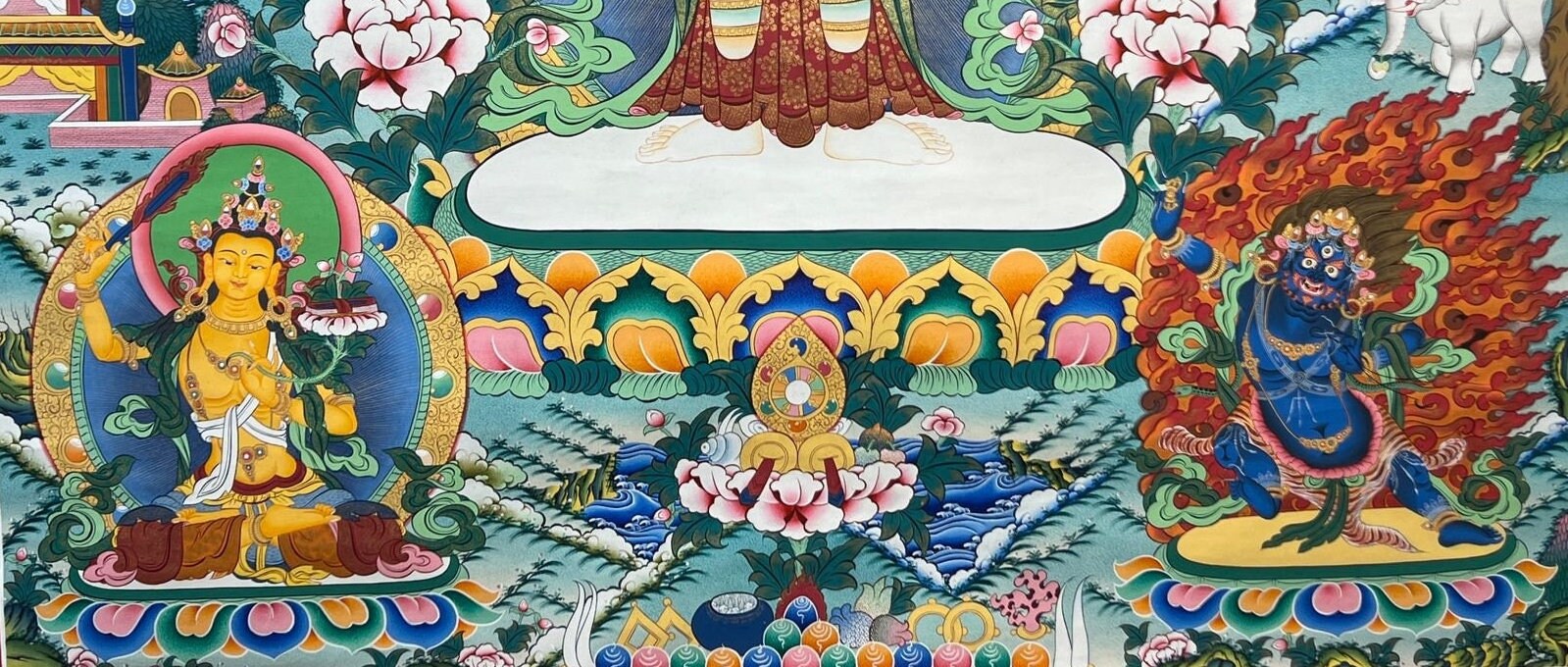 十一面千手観音 タンカ 仏画 絵画 細密画 サハスラブジャ 観音菩薩 十一面千手観音 タンカ 仏画 絵画 細密画 サハスラブジャ 観音菩薩
