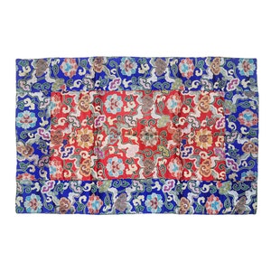 90 x 58 cm, nappe tibétaine pour autels bouddhistes/tables de méditation, tissée à la main avec des motifs tibétains, fabriquée à la main au Népal