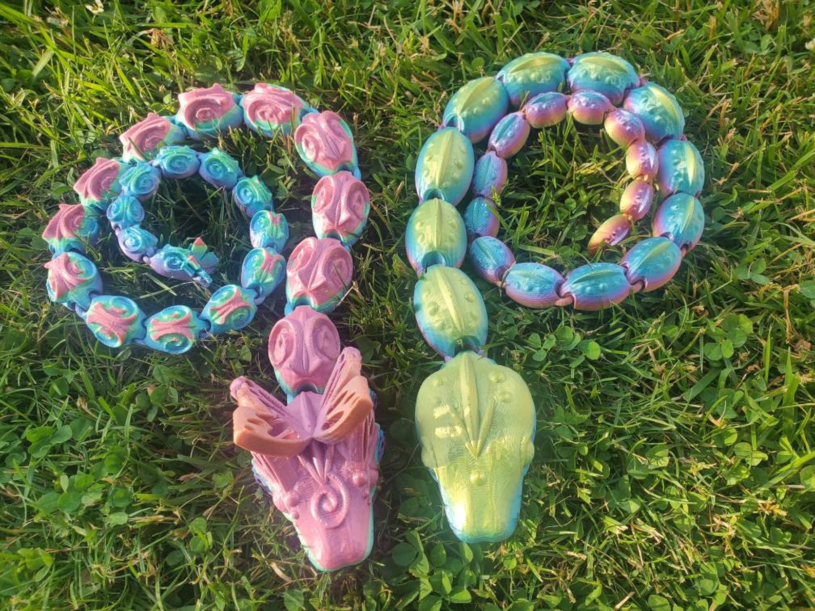 3D Printed Flexible Snake Fidget Toy Articulated Snake Etsy