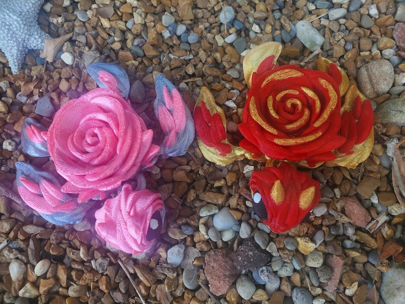 Roseurtle rose Turtle 3D Printed Flexy Toy Rose Turtle by Etsy