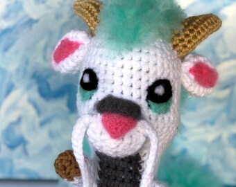 Crochet Long Haku Inspired Amigurumi, Stuffed Spirited Away Inspired Plush Toy, Handmade Dragon Plushie Gift