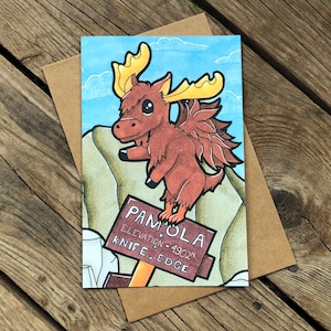 Pamola, Fine Art Grußkarte, Maine Karte, Innen leer, Karte für alle Gelegenheiten, A9 Größe, handillustrierte Grußkarte, Cryptid Karte