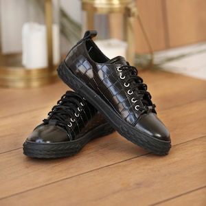 Louis Vuitton Mens Oxford Shoes Black Leather Round Toe Lace Up Italy Size  8