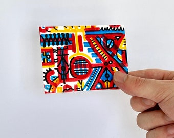 Abstract art sticker - MacBook stickers / laptop stickers / water bottle stickers / tumbler stickers / waterproof / abstract art