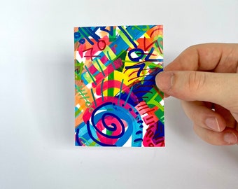 Abstract art sticker - MacBook stickers / laptop stickers / water bottle stickers / tumbler stickers / waterproof / abstract art