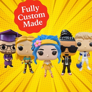 Custom POP Yourself or Anyone, Figure with Box – 3D-Designed, Hand-Painted, Personalized Unique Gift