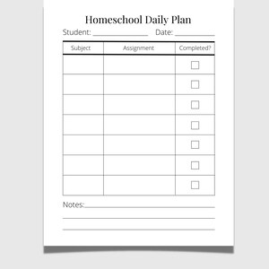 Homeschool Planner Printable - Instant PDF Download - 8.5"x11" - Daily ...
