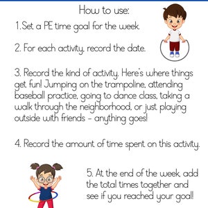 PDF Printable Homeschool PE Log Book Bundle for Elementary School ...