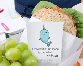 Animal Facts Lunchbox Notes for Kids: Fun School Printables (Digital Download)
