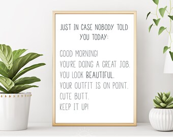 Daily Affirmations Print: Trendy Wall Art (Digital Download)