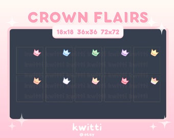 crown twitch sub badge flair angled | bit badges | twitch sub badge flair | stream badges