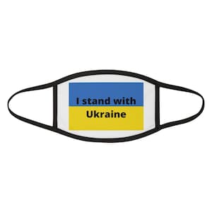 Stand With Ukraine Mixed-Fabric Face Mask