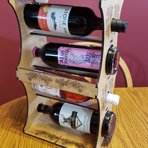 Wine Rack LASER CUTTING FILE - svg dxf ai lbrn2