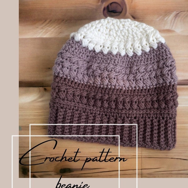 Crochet Pattern | Beanie | Stocking Cap | Fall or Winter |