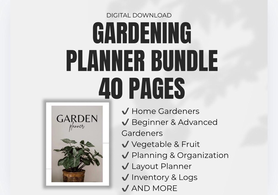 Digital Gardening Planner | Canva Editable, Harvest Tracker (PDF) - Etsy