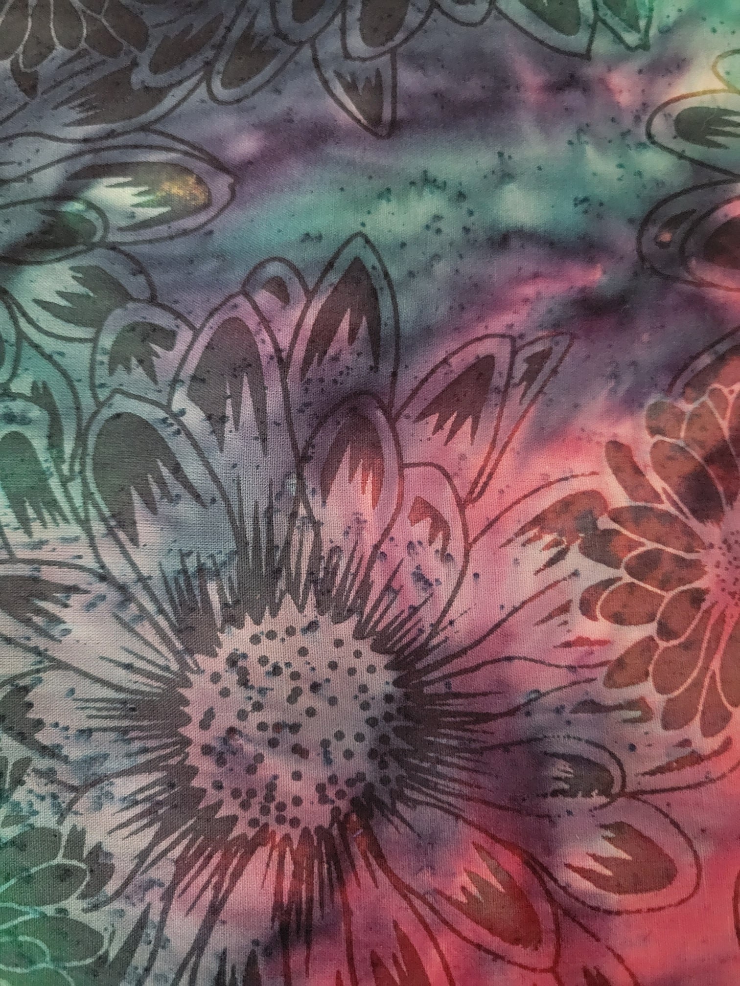 Marshalls Dry Goodsmulti Color Flower Batik Etsy