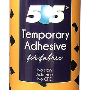 Quilters' favorite basting spray: ODIF 505 Temporary Fabric Adhesive