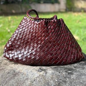 IN STOCK /  BV style woven leather bag -   Bohemian tote bag
