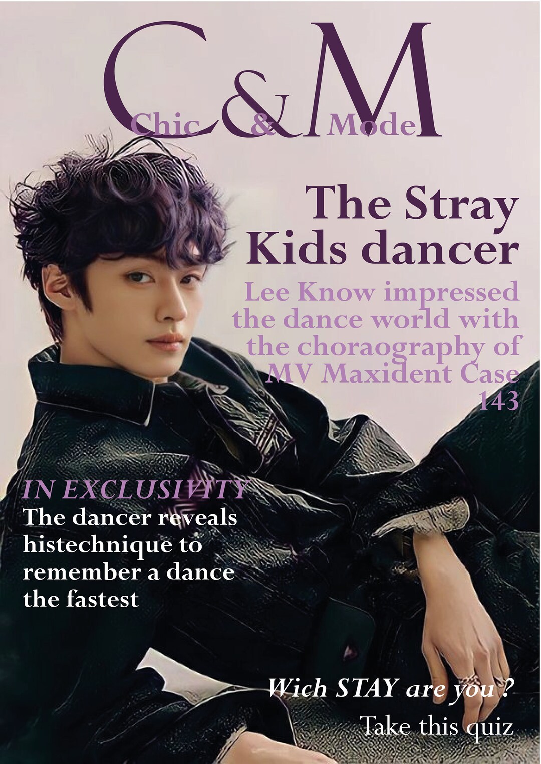 Lee Know Magazine Cover - Etsy