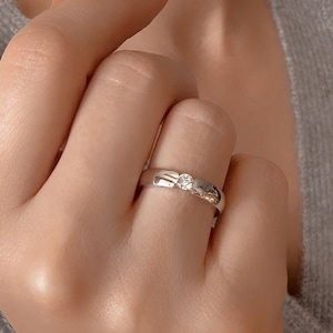 14K Solid Gold Domed Ring, Wedding Ring, Proposal Ring, Solitaire Gold Ring, 14k Solid Wedding Band, Real Yellow Or White Gold Band Stacking